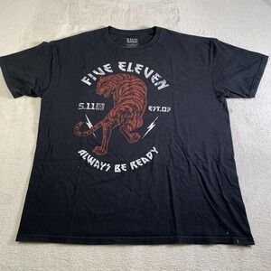5.11 Tactical Shirt Mens XL Black Tiger Always Be Ready Graphic Tee Crewneck